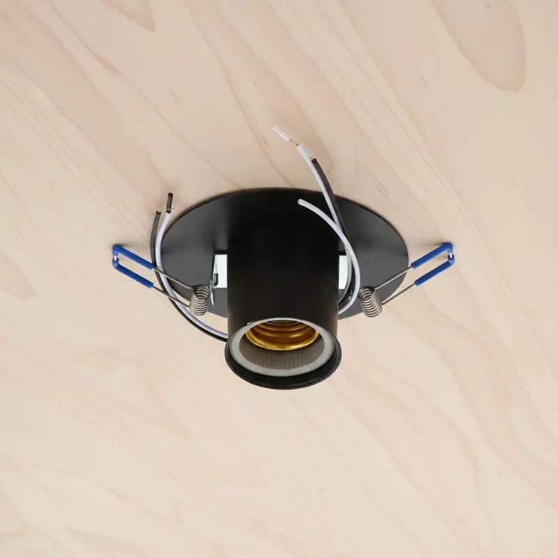 E27 Ceramic Lamp Holder Heat-Resistant Metal Spring Bracket Lamp Socket Holder Richie's