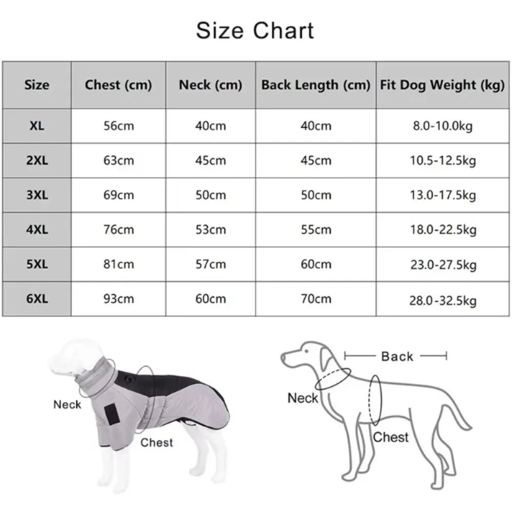 Winter Waterproof Dog Jacket High Collar Coat Large Dogs Dog Winter Jacket Richie's