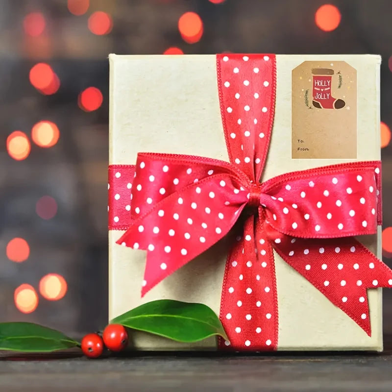 300 Christmas Gift Label Stickers Roll – Retro Matte Design Gift Label Stickers Richie's