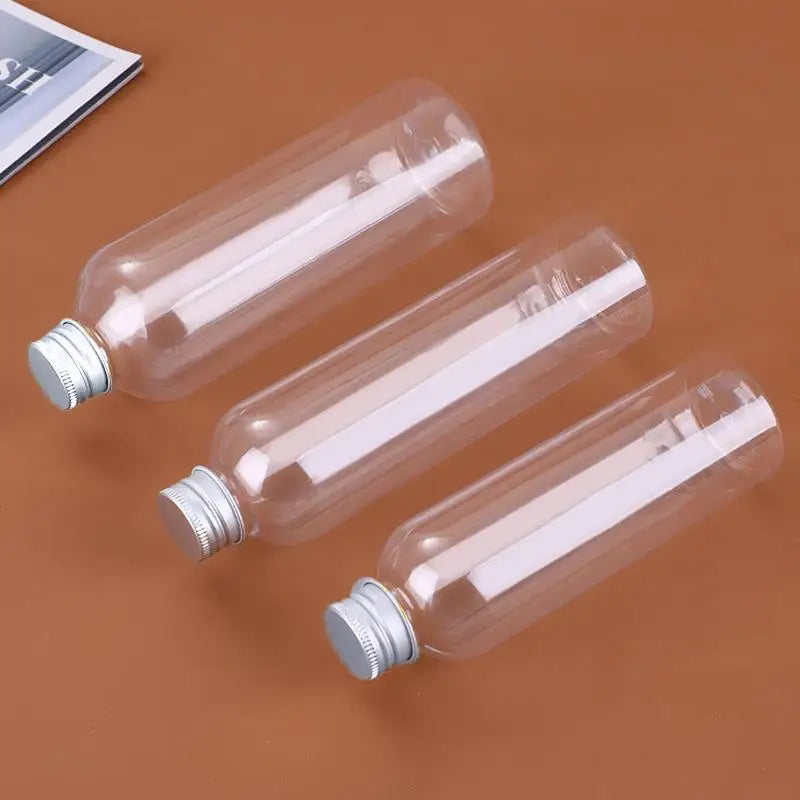 Clear Plastic Bottles with Aluminum Cap – 5ml to 500ml Cosmetic Storage Bottles Richie's