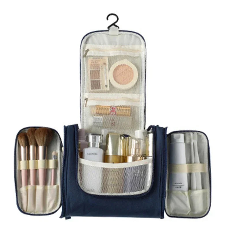 Large Waterproof Hanging Travel Toiletry & Cosmetic Bag Travel Toiletry Bag Richie's Navy blue