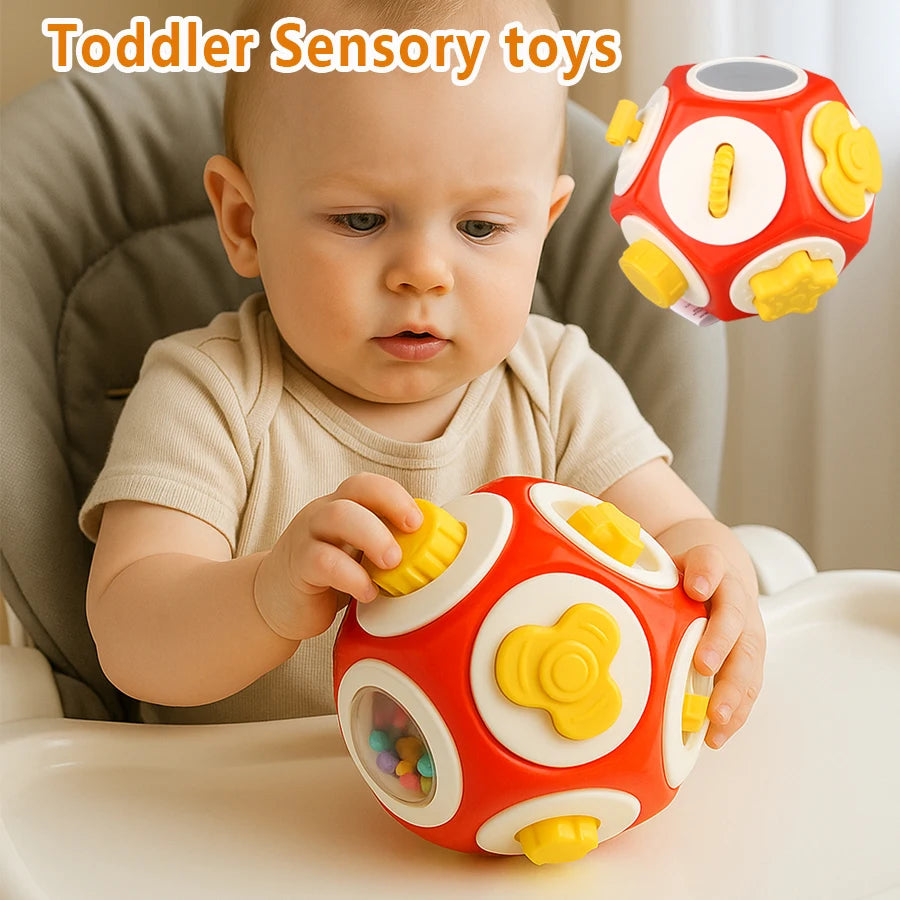 Sensory Dodecahedron Grasping Ball – Baby Learning Toy 0–3Y Baby Sensory Toy Richie's
