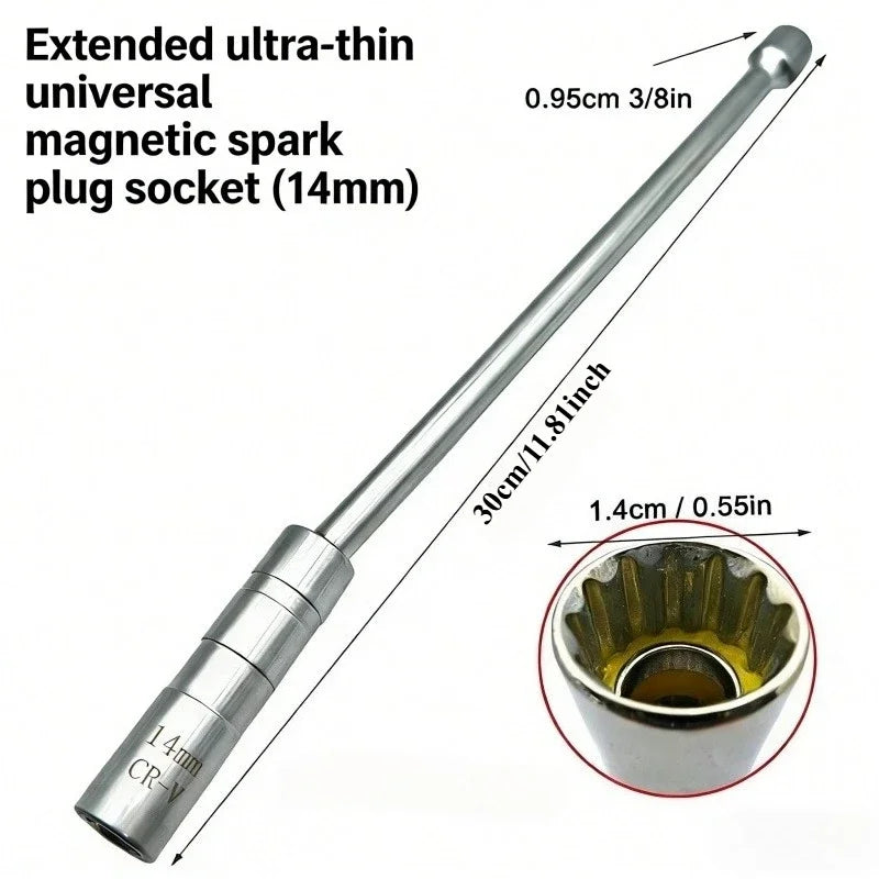 14mm Universal Joint Magnetic Spark Plug Socket Wrench Tool Spark Plug Socket Richie's