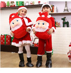 Santa Claus Christmas Drawstring Backpack – Large Xmas Gift Bag Holiday Drawstring Backpack Richie's