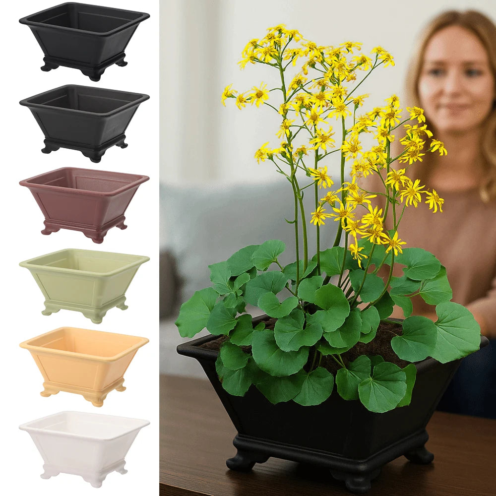 Imitation Purple Clay Plastic Flowerpot – Colorful Desktop Planter Decorative Planter Pot Richie's