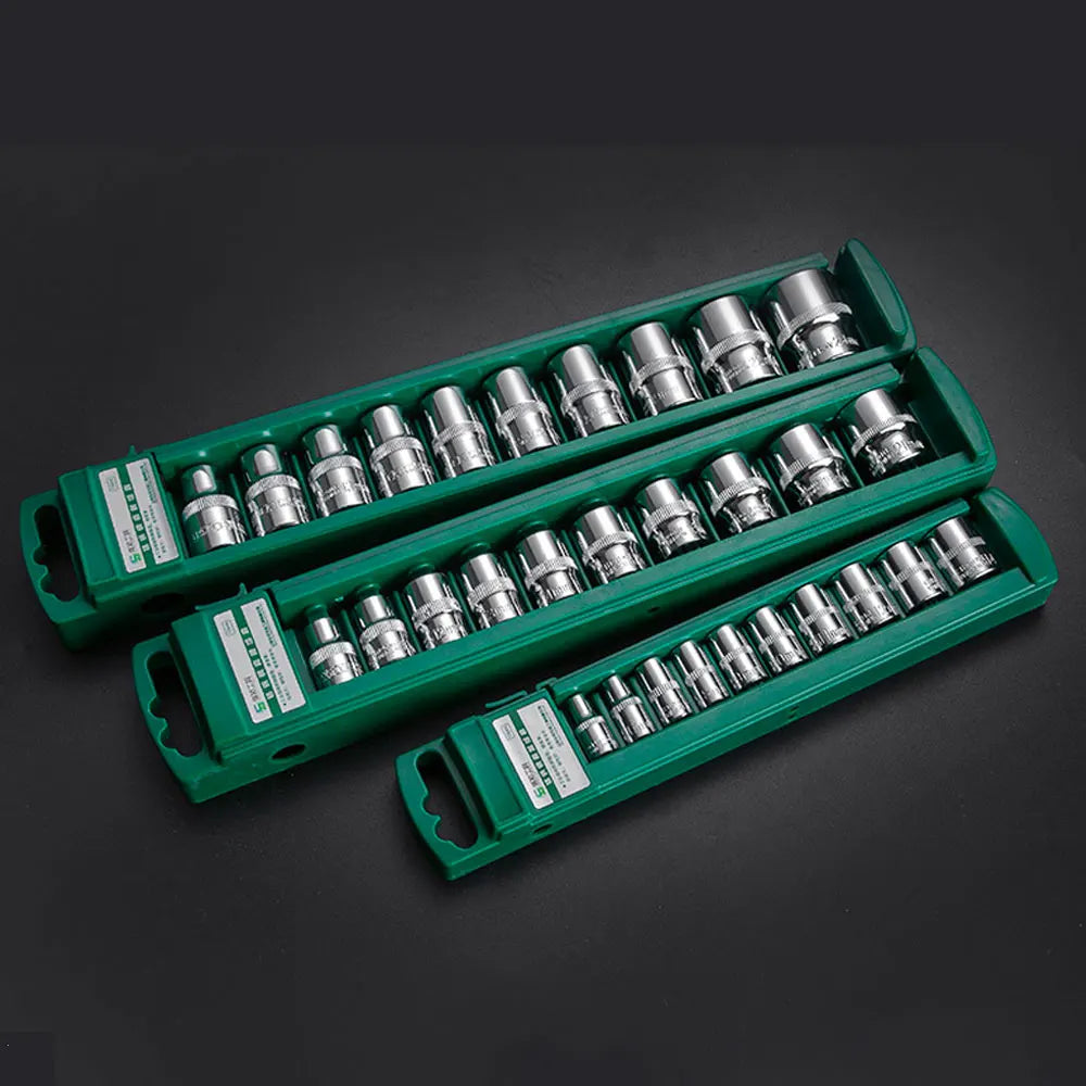 Hex Socket Wrench Set 1/4 3/8 1/2" Ratchet Deep Nut Driver Kit Socket Wrench Set Richie's