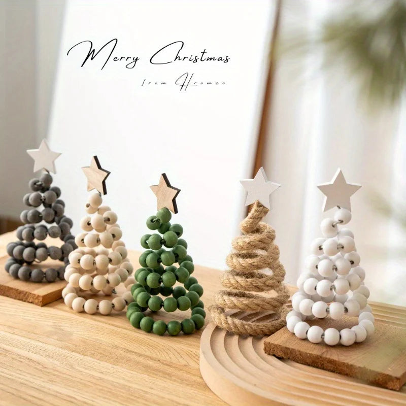 Nordic Wooden Christmas Tree Desktop Ornament | Holiday Decor Christmas Tree Ornament Richie's