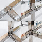 Galvanized Steel Square Tube Connector No-Weld Pipe Joint Buckle Pipe Joint Connector Richie's