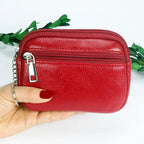Women's PU Leather Zipper Wallet – Card Holder & Coin Purse Women's Wallet Richie's Red