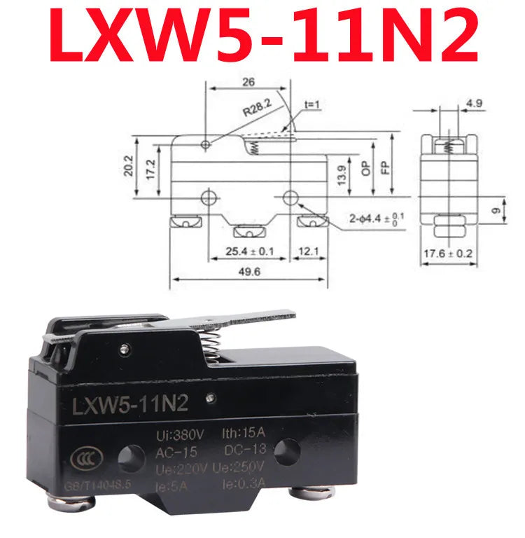 LXW5 Micro Limit Switch 10A AC 380V DC 220V Push Plunger SPDT Micro Limit Switch Richie's LXW5-11N2