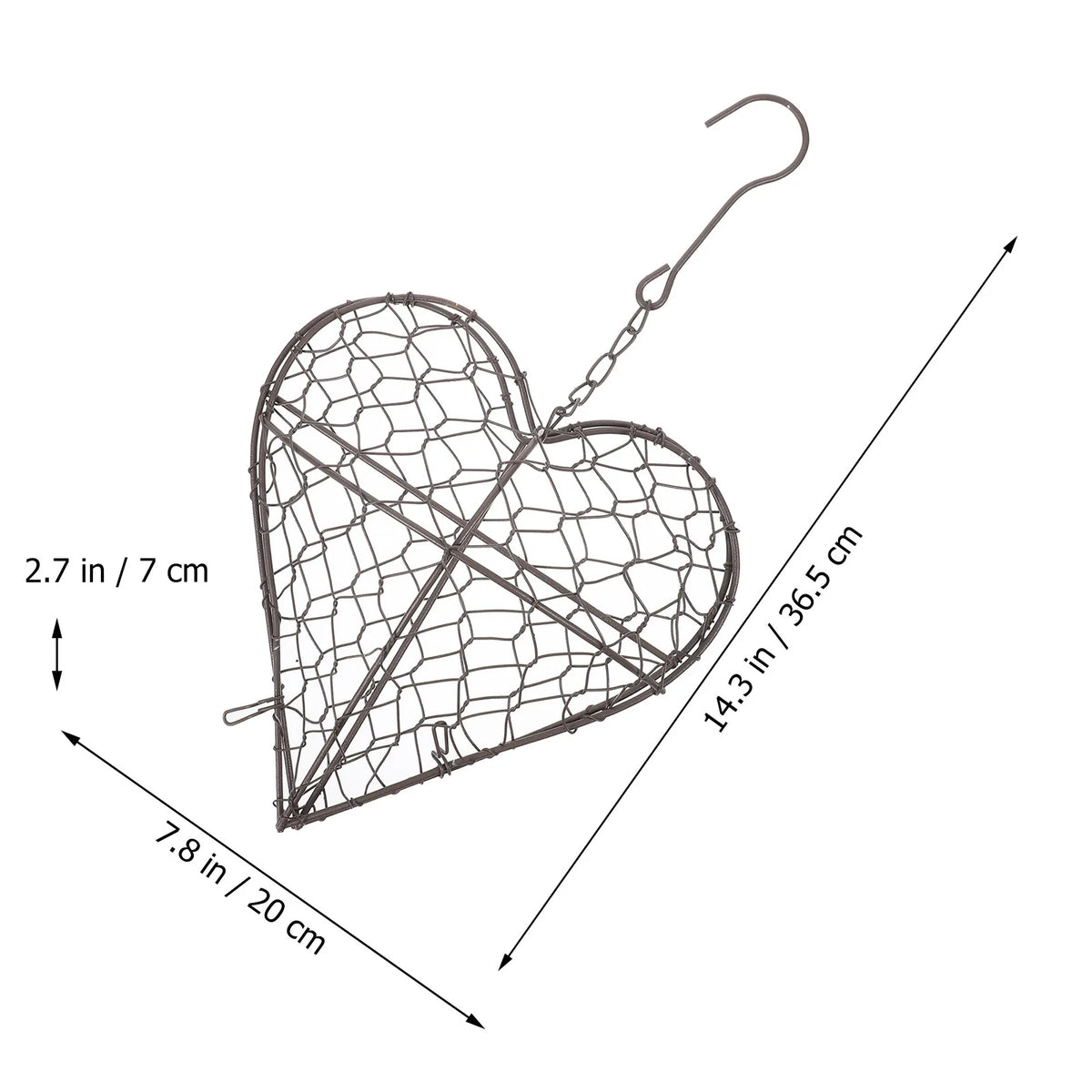 Heart Shaped Iron Wall Hanging Planter Basket | Home & Garden Wall Hanging Planter Richie's