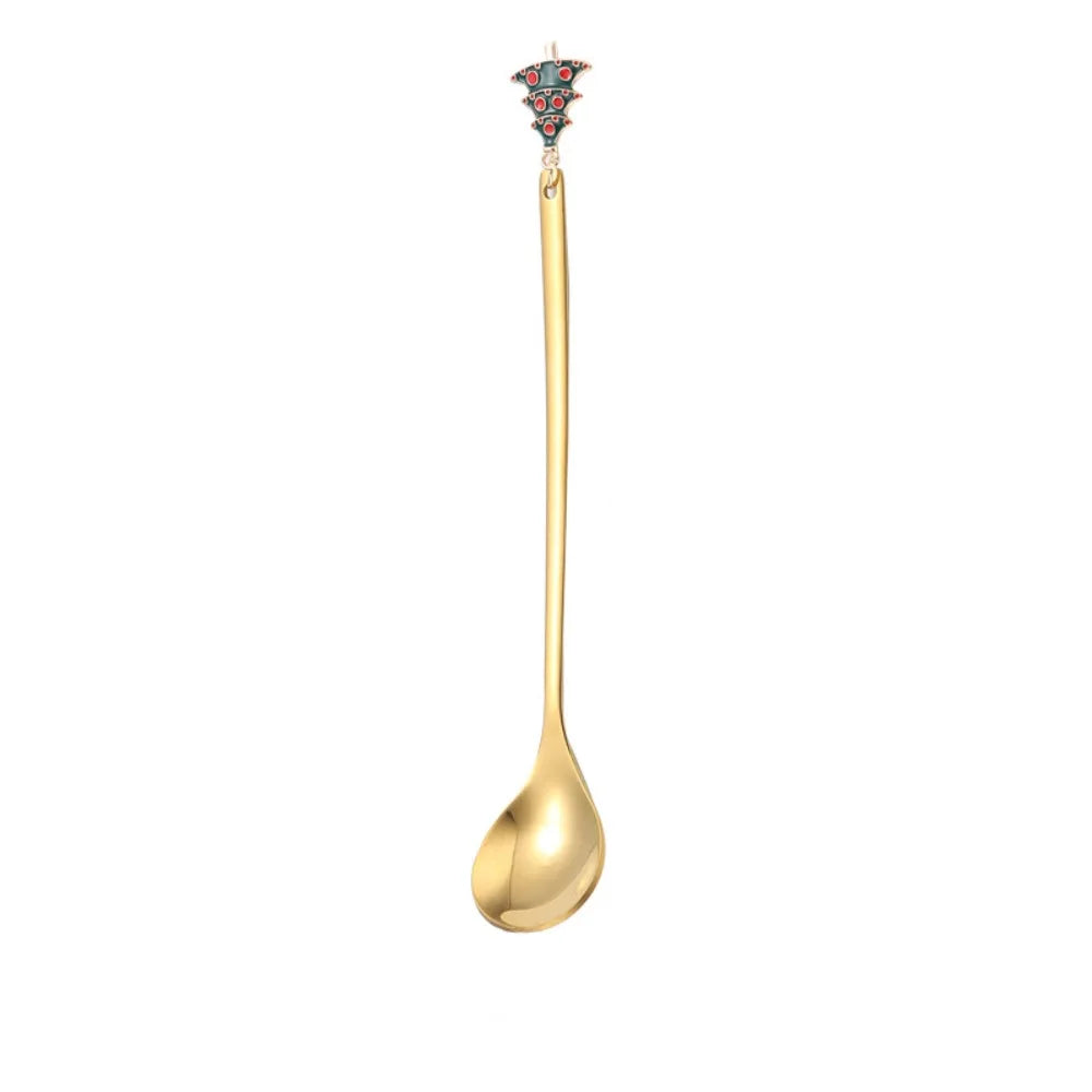 Christmas Stainless Steel Spoon Set with Holiday Pendants Holiday Spoon Set Richie's spoon 6