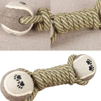 Cotton Rope Dumbbell Dog Chew Toy – Puppy Dental Knot Dog Rope Chew Toy Richie's