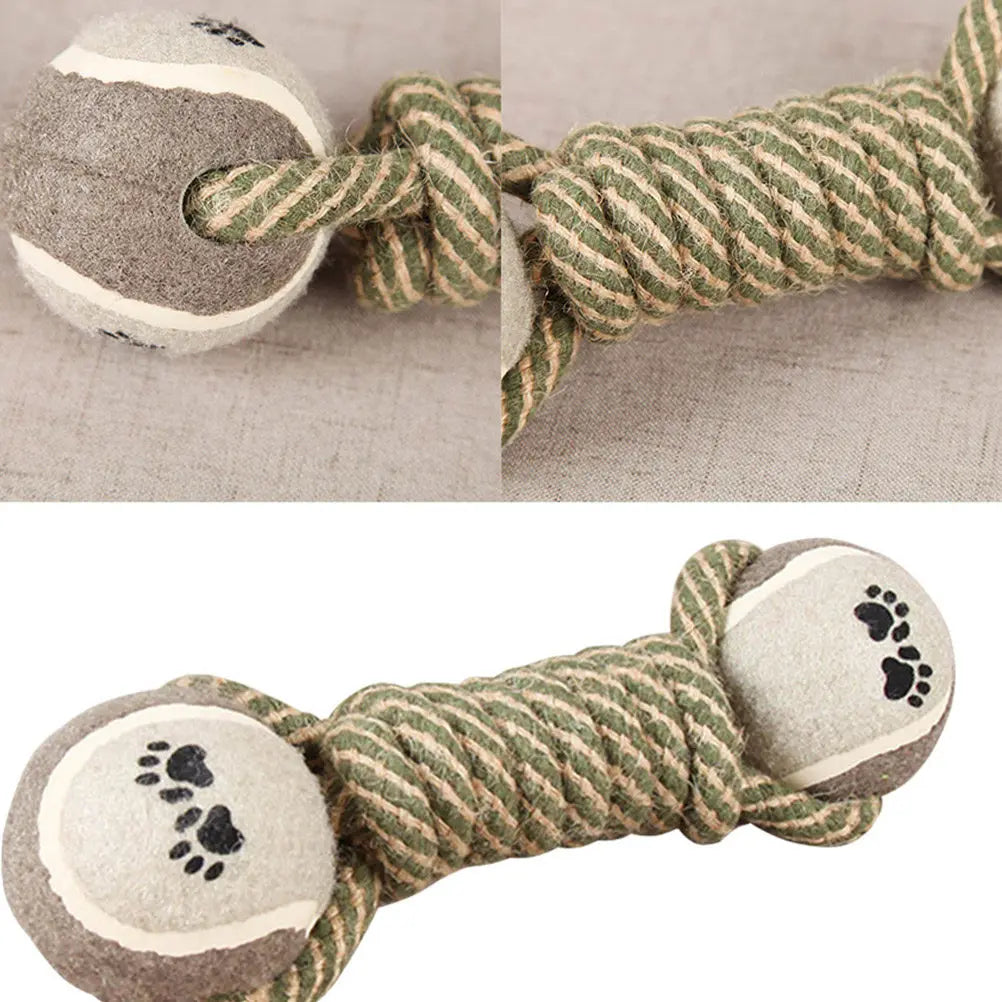 Cotton Rope Dumbbell Dog Chew Toy – Puppy Dental Knot Dog Rope Chew Toy Richie's