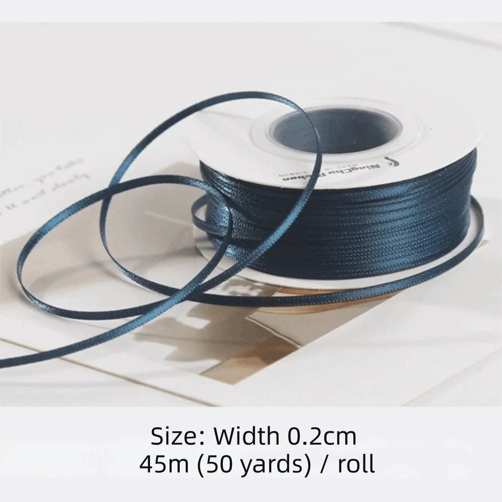 2mm Double-Sided Satin Ribbon 45m Roll – Gift & Craft Craft Satin Ribbon Richie's 6 L