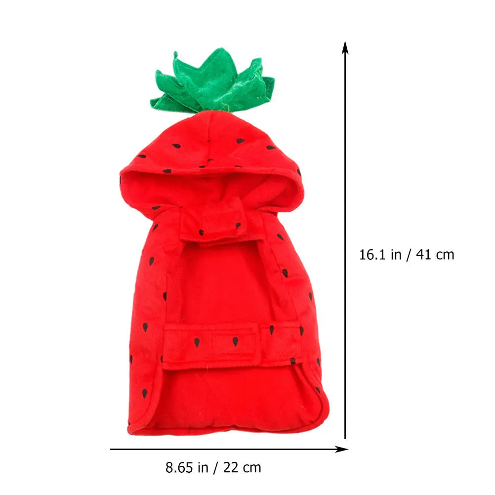 Strawberry Pet Costume for Small Dogs & Cats | Festival Outfit Pet Costume Richie's