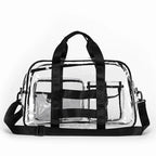 PVC Transparent Cosmetic Bag Waterproof Travel Organizer Tote Cosmetic Organizer Bag Richie's Black
