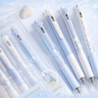 Cute Shell Retractable Gel Pen Set – 0.5mm Black Ink 4-Pack Gel Pen Set Richie's black