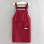 Professional Barber Apron – Waterproof Canvas Work Apron Work Apron Richie's Red-Long