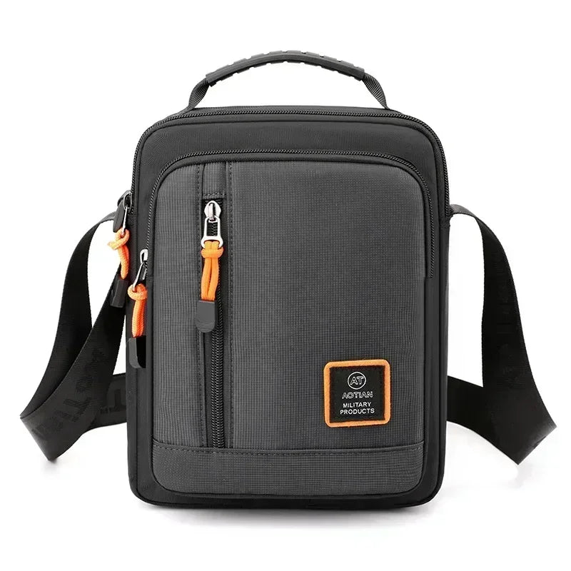 Men's Nylon Crossbody Messenger Bag – Casual Shoulder Handbag Men's Crossbody Bag Richie's gray large