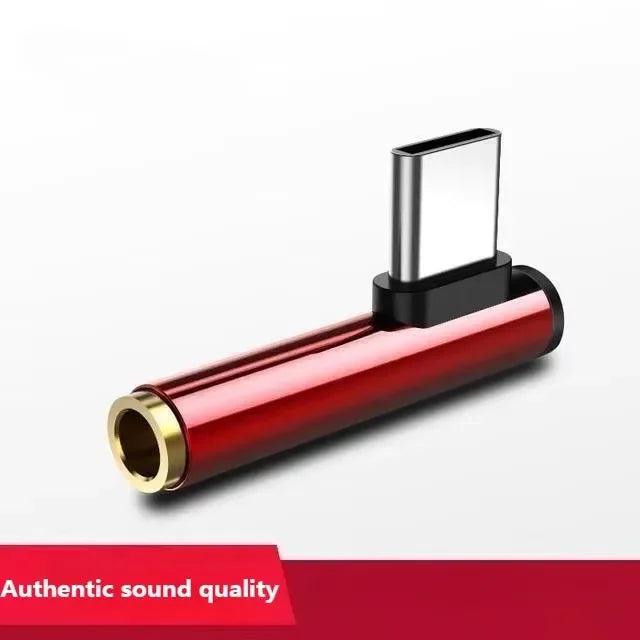 USB-C to 3.5mm Audio Adapter Dongle | Alloy AUX Converter Audio Adapter Dongle Richie's Elbow Red Alloy