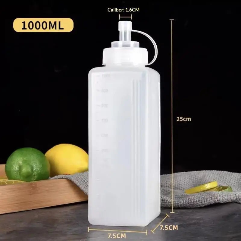 Wide Mouth Squeeze Sauce Bottles 600/800/1000ml – Leak-Proof Condiment Squeeze Bottle Richie's A3