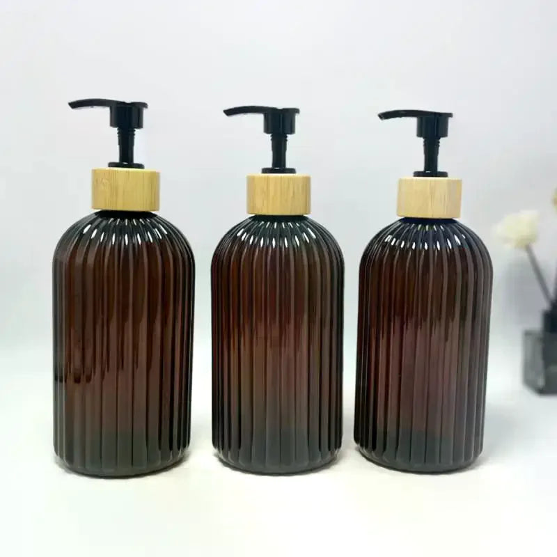500ml Refillable Pump Soap Dispenser – 4 Colors, PET & Bamboo Pump Soap Dispenser Richie's