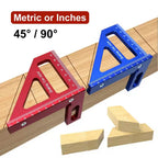 Aluminum Alloy Woodworking Square Protractor Miter Triangle Ruler Woodworking Measuring Ruler Richie's