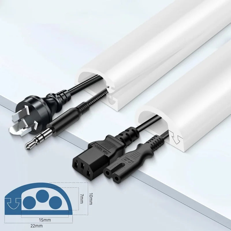 Floor Cable Cover Cord Management Channel 1M/3M PVC Wire Protector Cable Management Cover Richie's