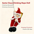 Santa Claus Climbing Rope Doll Christmas Ornament – Red Christmas Ornament Richie's