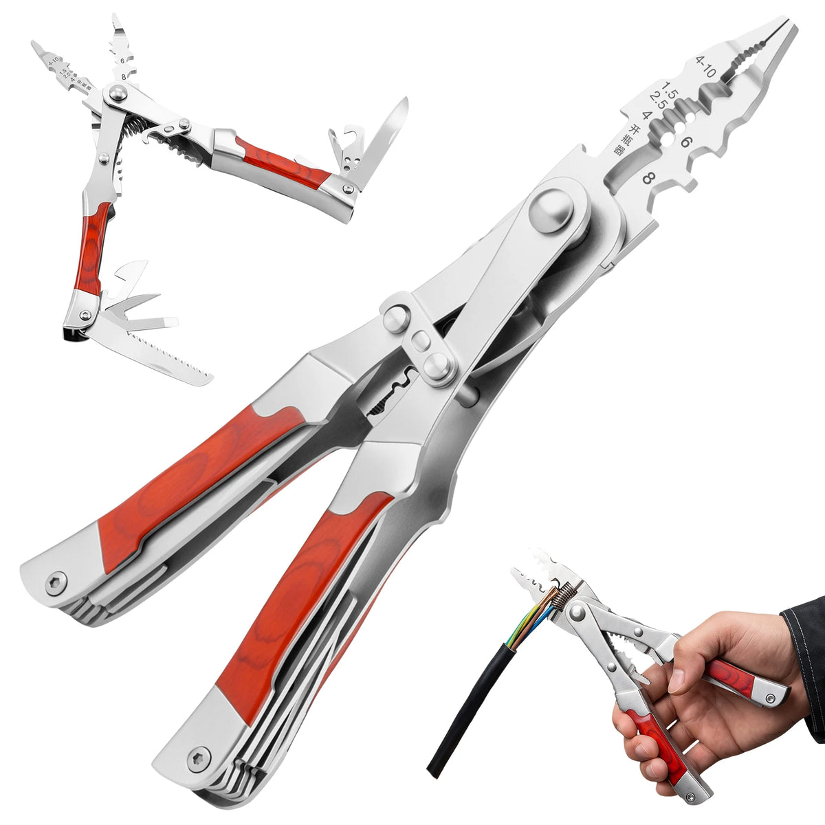20-in-1 Wire Stripping Pliers | High Carbon Steel Electrician Tool Wire Stripping Pliers Richie's