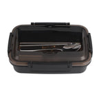 304 Stainless Steel 3-Compartment Lunch Box 1.8L Leakproof Stainless Steel Lunch Box Richie's Black