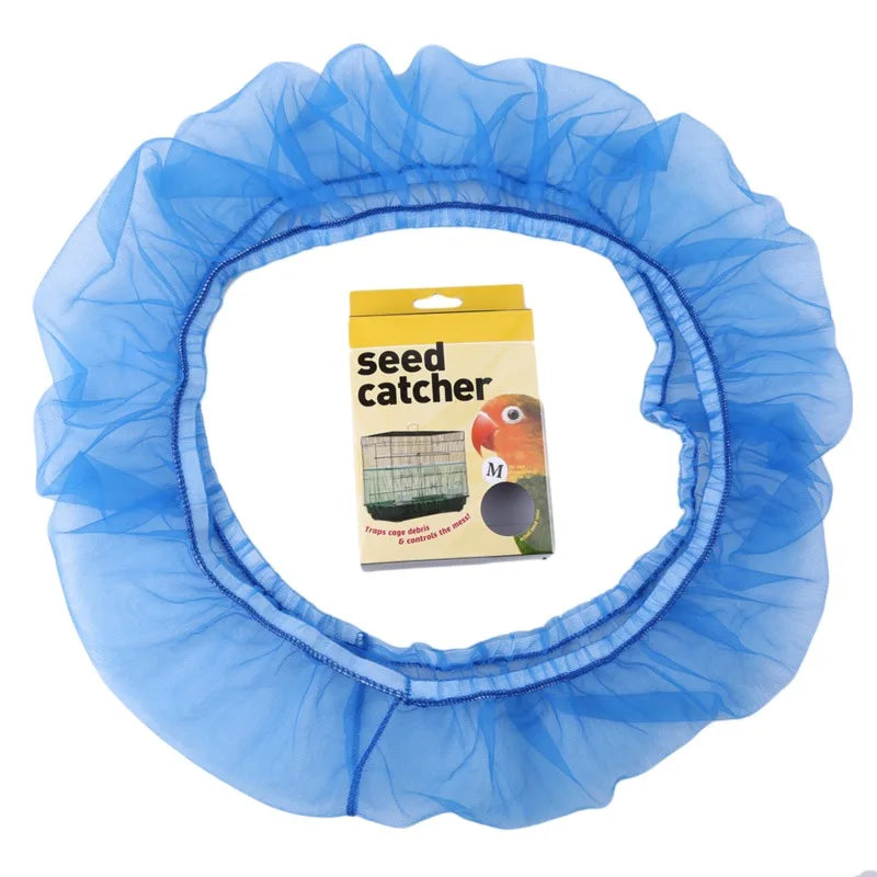 Stretchy Mesh Bird Cage Seed Catcher Skirt Net | Easy Clean Bird Cage Accessory Richie's