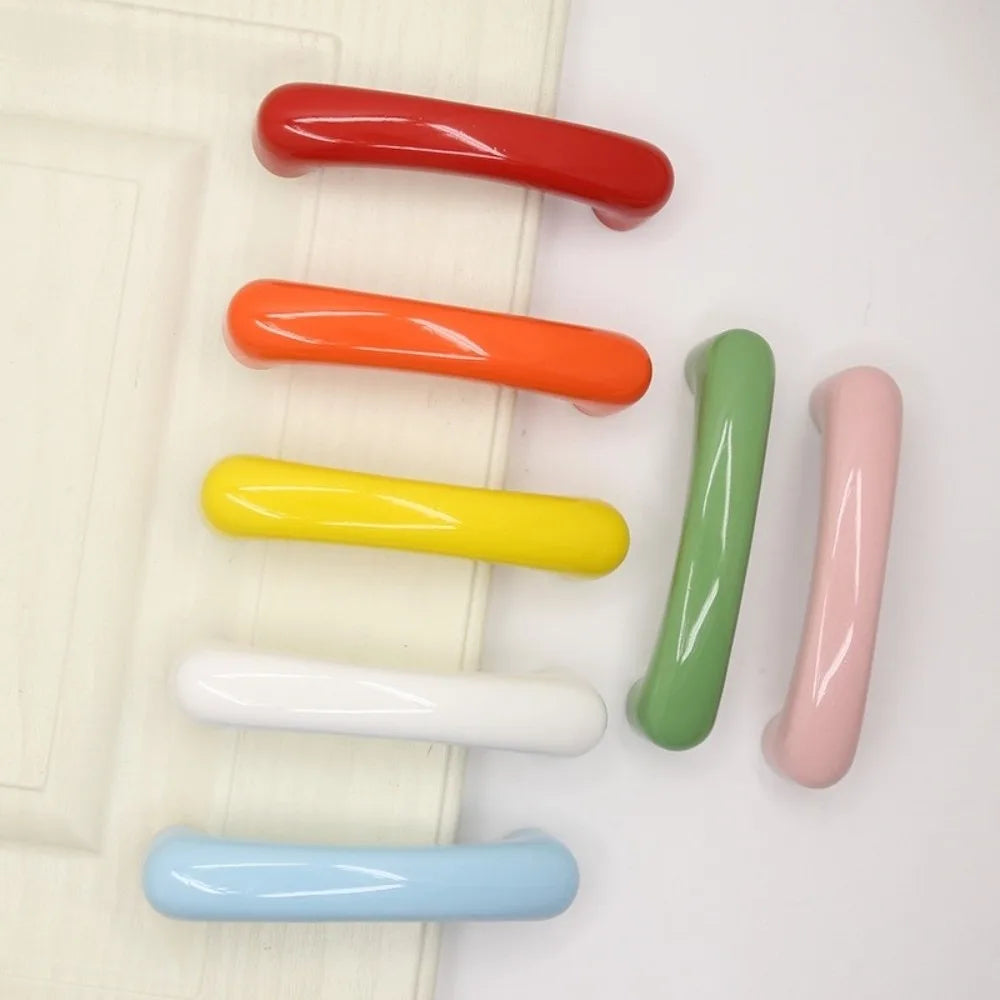 Ceramic Cabinet Handle 64mm Bow-Shaped Drawer Pull Knob Cabinet Door Handle Richie's