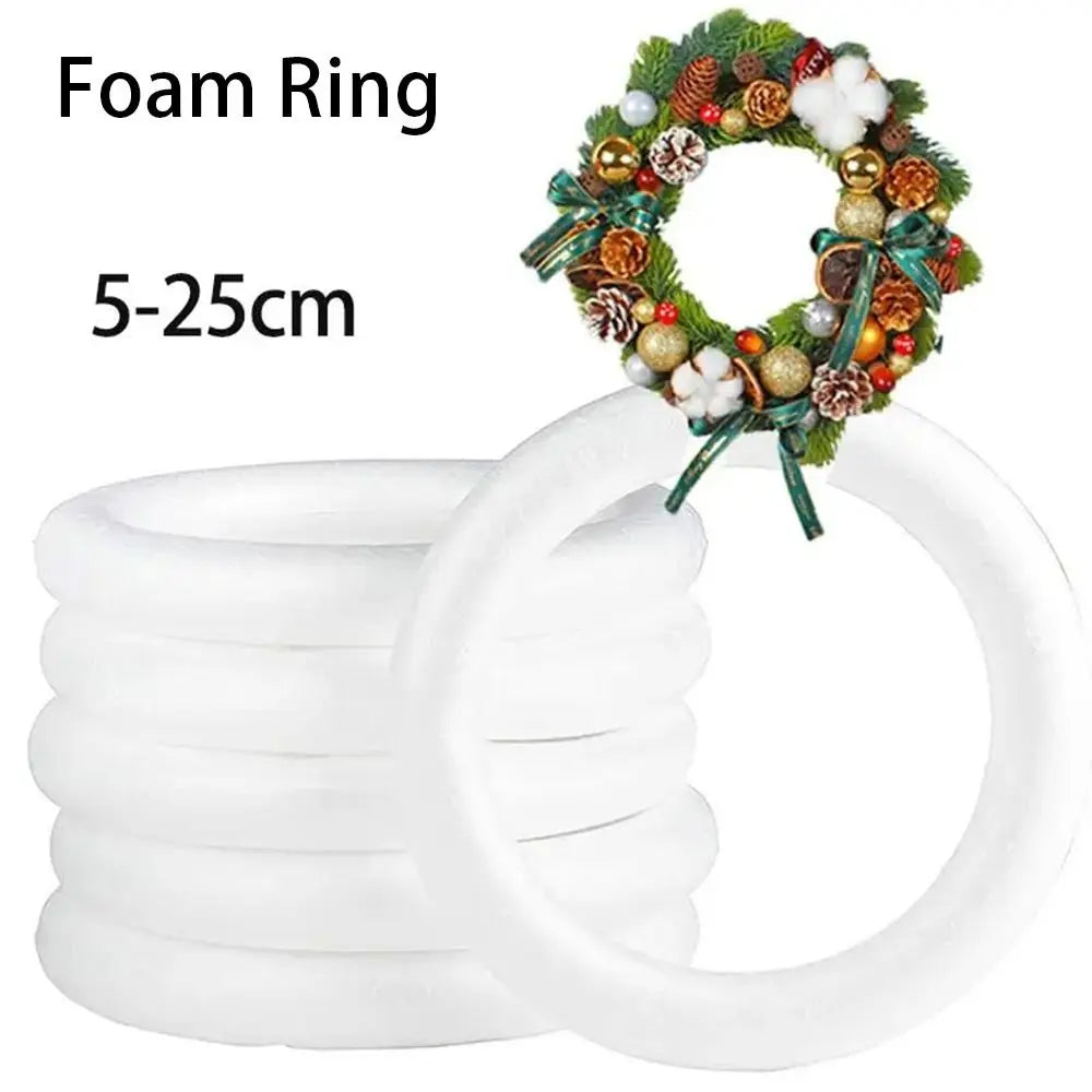 White Polystyrene Foam Ring DIY Wreath – Christmas & Wedding Craft Foam Ring Richie's
