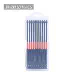PH2 Magnetic Impact Phillips Screwdriver Bit Set – Hex Shank Screwdriver Bit Set Richie's 10Pcs 150mm