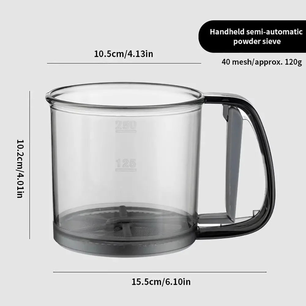 Handheld Flour Sifter Cup – Double Layer 40 Mesh Kitchen Sieve Flour Sifter Richie's