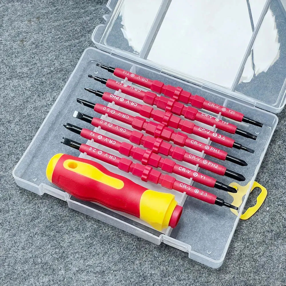 8-Piece Insulated Magnetic Screwdriver Set – CRV Double Head Screwdriver Set Richie's With Box
