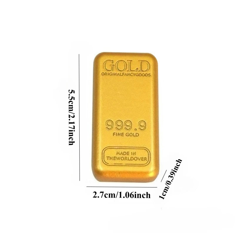 Realistic Gold Bar Replica – Metal Alloy Home & Office Decor Decorative Replica Richie's M 1pc