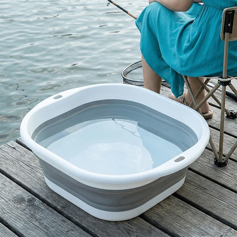 Foldable Bucket with Storage Basket – Multi-Size Collapsible Foldable Storage Bucket Richie's