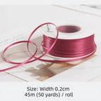 2mm Double-Sided Satin Ribbon 45m Roll – Gift & Craft Craft Satin Ribbon Richie's 7 L