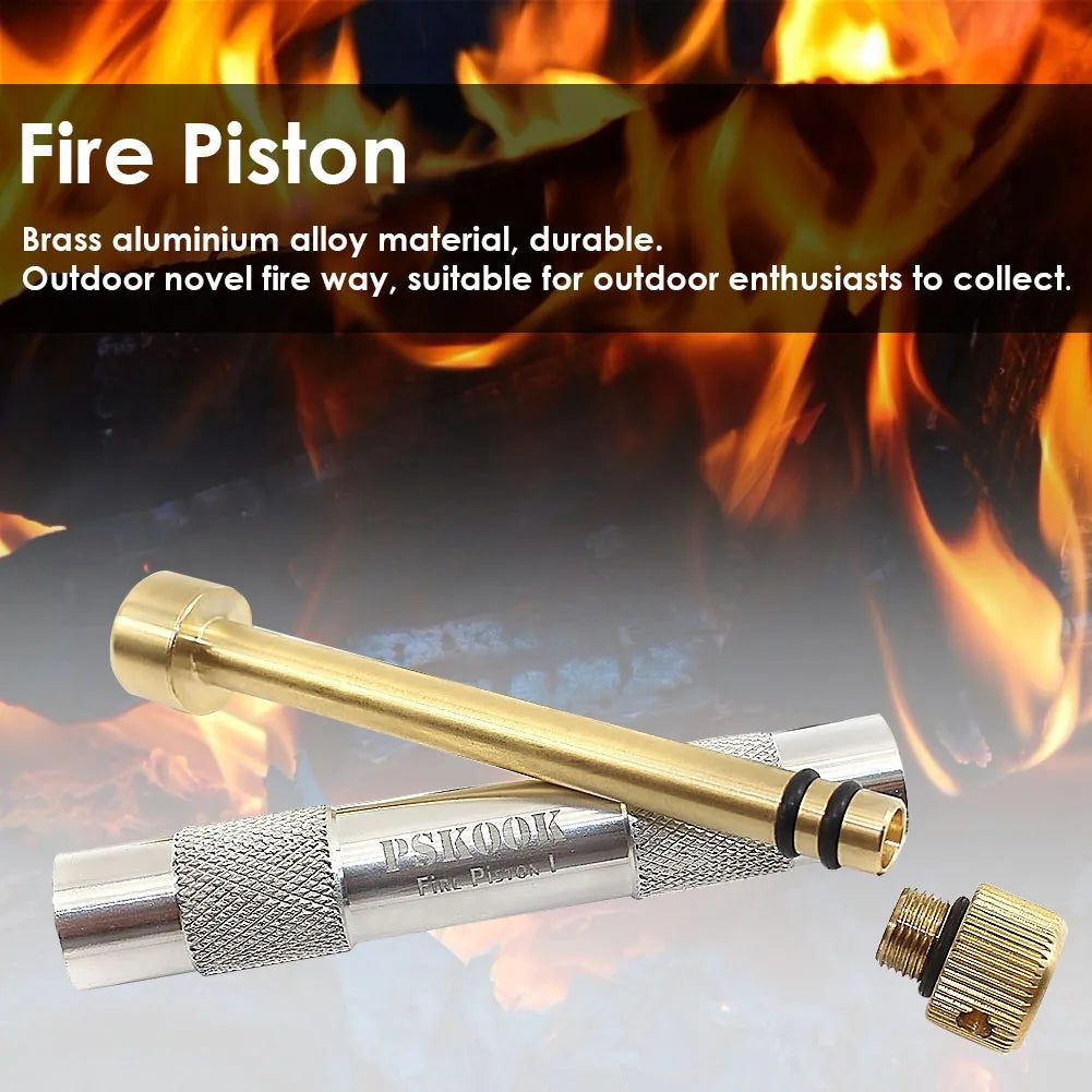 Brass Fire Piston Kit – Air Compression Fire Starter Tool Fire Piston Starter Richie's
