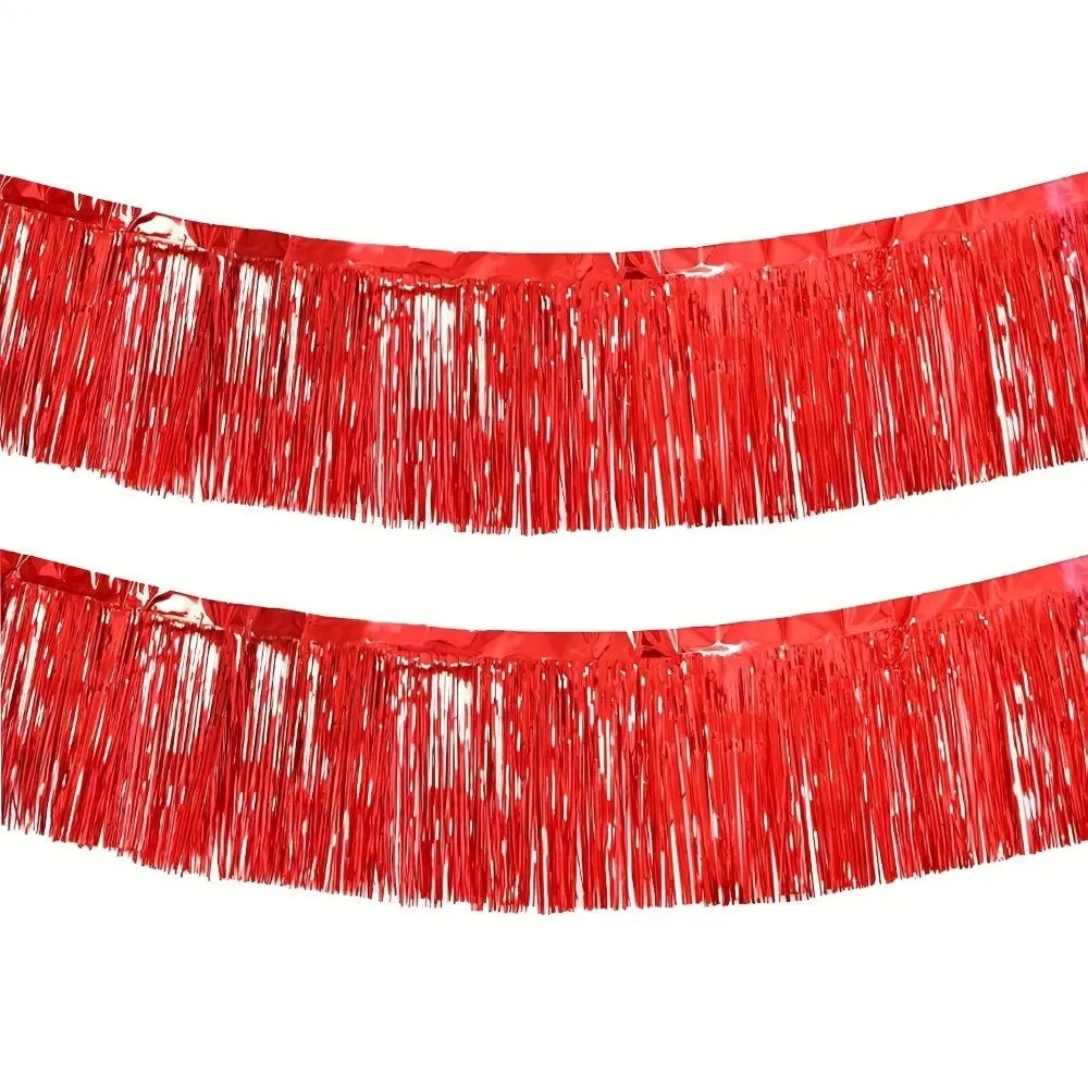 Metallic Foil Tassel Fringe Garland Curtain 30×200cm Party Party Fringe Curtain Richie's