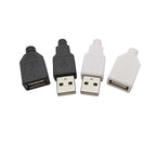 10Pcs USB 2.0 Type A Male Female 4-Pin Soldering Connector USB Soldering Connector Richie's