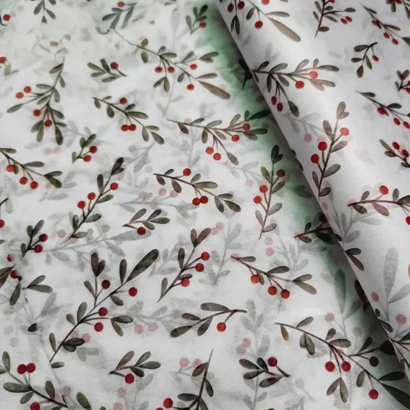 10pcs Holly Berry Wax-Coated Gift Wrapping Paper – Holiday Gift Wrapping Paper Richie's