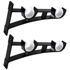 2 Pack Double Curtain Rod Brackets – Aluminum Alloy Wall Mount Curtain Rod Brackets Richie's Black