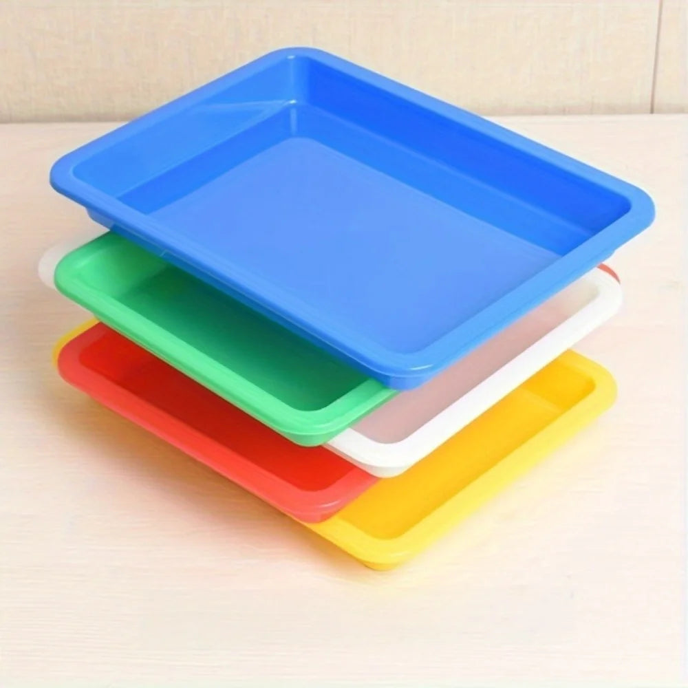 2-Pack Plastic Storage Trays for Crafts, Sand, Painting & Home Plastic Storage Tray Richie's