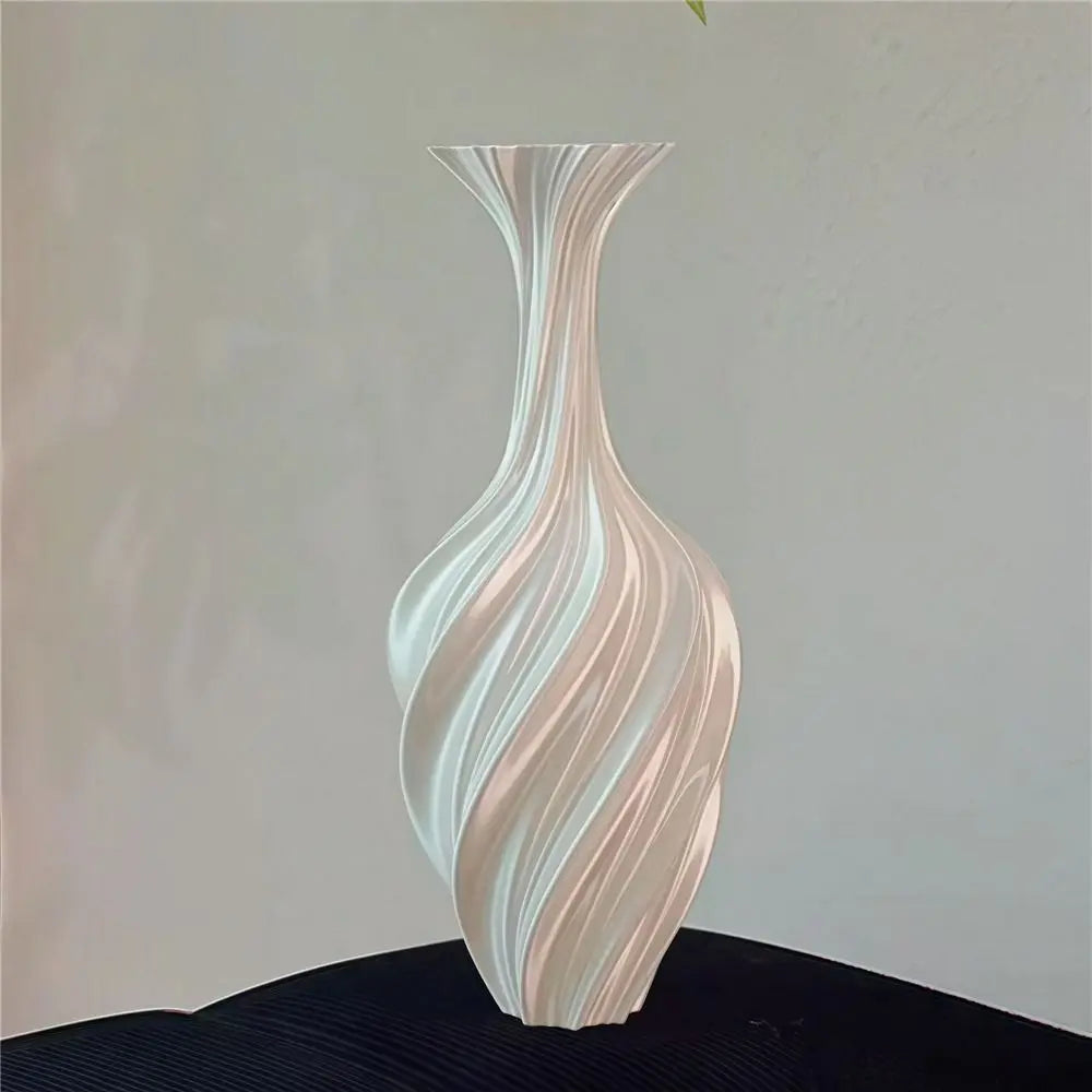 3D Printed Swirl Flower Vase | Minimalist Plastic Decor Decorative Vase Richie's