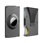 Zeeker Men's Metal Wallet | AirTag Bracket & RFID Blocking Metal Card Wallet Richie's black Air tag 2