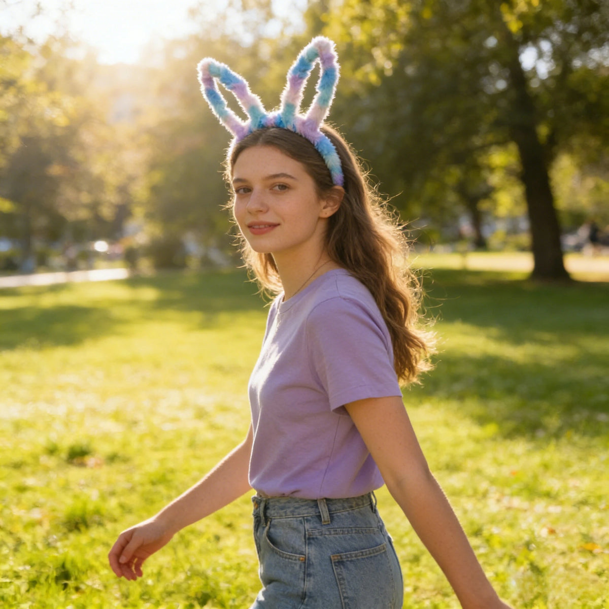 Easter Bunny Ear Headband – Colorful Plush Holiday Hair Accessory Holiday Hair Headband Richie's